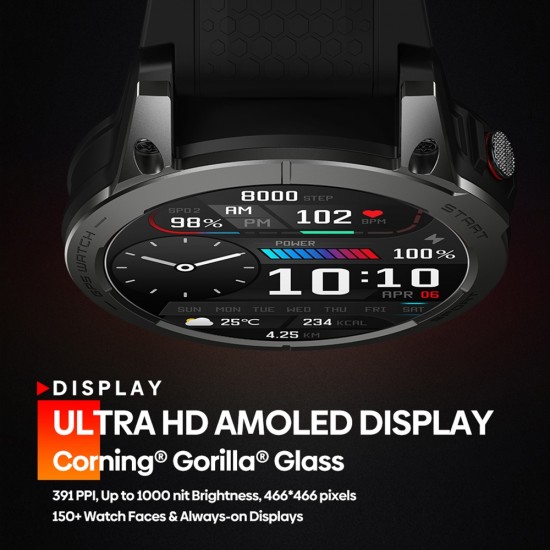 Zeblaze Stratos 3 Akıllı Saat - 1.43 inch AMOLED Ekran, Bluetooth Arama, Su Geçirmez Zeblaze Stratos 3 Akıllı Saat - 1.43 inch AMOLED Ekran, Bluetooth Arama, Su Geçirmez