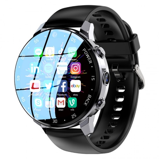 LEMFO A3 1,43 inç IP67 Su Geçirmez 4G Android 8.1 Akıllı Saat Desteği Yüz Tanıma / GPS