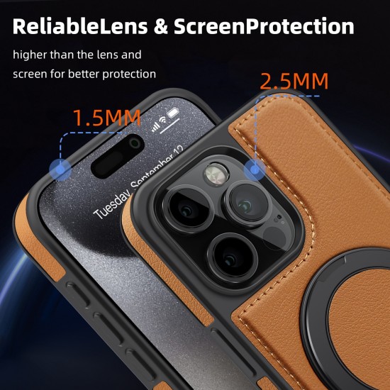 iPhone 15 Pro Max için Yashi 360 Derece Dönen Manyetik Braket Telefon Kılıfı (Min:5 Adet) iPhone 15 Pro Max için Yashi 360 Derece Dönen Manyetik Braket Telefon Kılıfı (Min:5 Adet)