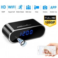 Gizli Kamera Masa Saati - Canlı Yayın Kamerası, HD 1080P, Wifi Kamera, Çalar Saat, Gece Görüşü, Hareket Algılama, IP Gizli Kamera