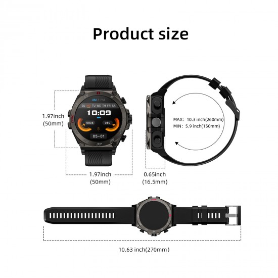 LC18 Bluetooth Kulaklıklı Spor Akıllı Saat - 1,53 inch, IP67 Su Geçirmez, BT5.0, Bluetooth Çağrısı, Fitness, Sağlık Monitörü LC18 Bluetooth Kulaklıklı Spor Akıllı Saat - 1,53 inch, IP67 Su Geçirmez, BT5.0, Bluetooth Çağrısı, Fitness, Sağlık Monitörü