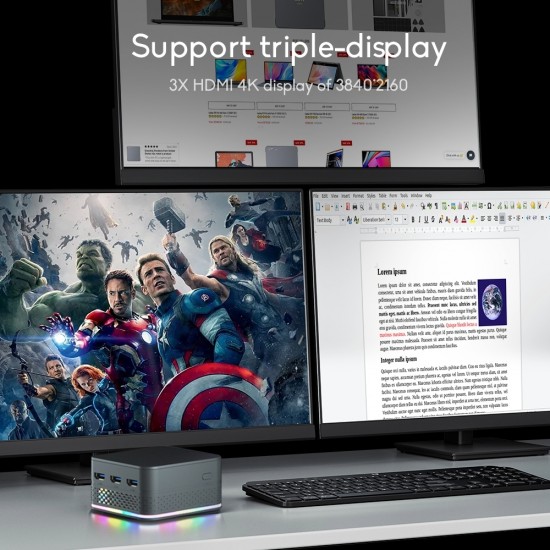T9 Plus N100 DDR5 12. Nesil Alder Lake Çift Gigabit LAN+3 HDMI 4K HD Mini PC T9 Plus N100 DDR5 12. Nesil Alder Lake Çift Gigabit LAN+3 HDMI 4K HD Mini PC