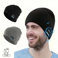 Kablosuz Bluetooth Özellikli Akıllı Şapka Bere - Bere, Kulaklık, Hoparlör, Mikrofon, Sıcak Şapka Bere