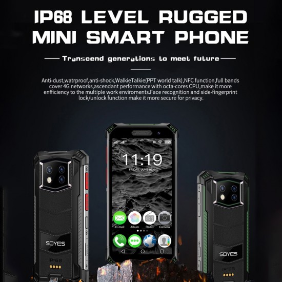 SOYES S10 Max Sağlam Rugged Akıllı Cep Telefon - 4G VoLTE, 3.5 inch Ekran, Android 10 OS, Dual Sim, OTG, NFC, PTT Walkie Telsiz, Su Geçirmez SOYES S10 Max Sağlam Rugged Akıllı Cep Telefon - 4G VoLTE, 3.5 inch Ekran, Android 10 OS, Dual Sim, OTG, NFC, PTT Walkie Telsiz, Su Geçirmez