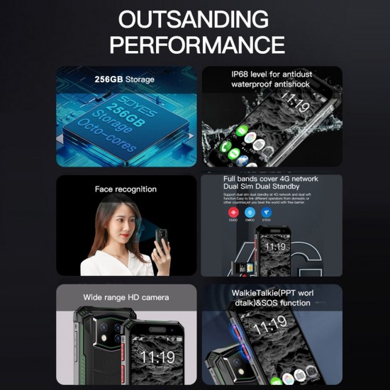 SOYES S10 Max Sağlam Rugged Akıllı Cep Telefon - 4G VoLTE, 3.5 inch Ekran, Android 10 OS, Dual Sim, OTG, NFC, PTT Walkie Telsiz, Su Geçirmez SOYES S10 Max Sağlam Rugged Akıllı Cep Telefon - 4G VoLTE, 3.5 inch Ekran, Android 10 OS, Dual Sim, OTG, NFC, PTT Walkie Telsiz, Su Geçirmez