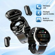 X10 Bluetooth Kulaklıklı 2 in 1 Akıllı Saat - TWS, NFC, Spor Müzik, Tam Dokunmatik HD Ekran, Fitness Takipçis,i Spor Saat, Dahili Kulaklık
