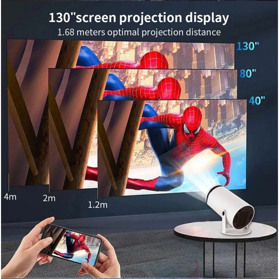 S20A Ultra HD Smart Projektör - 5G Ev Projeksiyon, 4K Android 11, Çift Wifi, 200 ANSI, BT5.0, 1080P 1280*720P