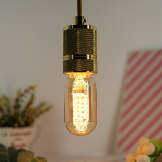 T45 LED Lamba Ampül - E27, Armatür Aydınlatıcı, Nostaljik Işıklandırma, 40W (Spiral Gold) - 4 Adet T45 LED Lamba Ampül - E27, Armatür Aydınlatıcı, Nostaljik Işıklandırma, 40W (Spiral Gold) - 4 Adet