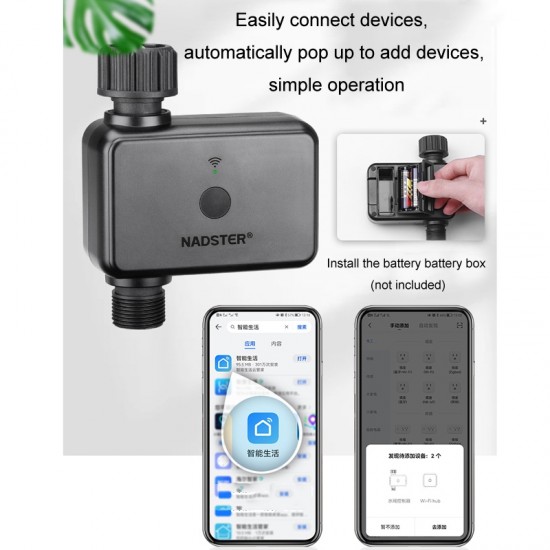 NADSTER Bluetooth WiFi Uzaktan Otomatik Zamanlı Bahçe Çiçek Sulama Kontrol Cihazı NADSTER Bluetooth WiFi Uzaktan Otomatik Zamanlı Bahçe Çiçek Sulama Kontrol Cihazı