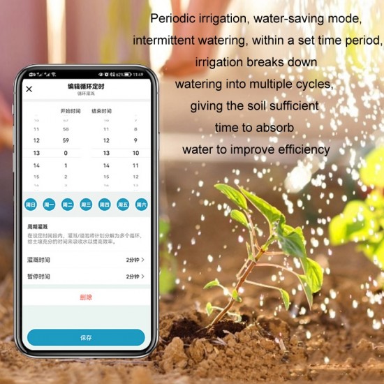 NADSTER Bluetooth WiFi Uzaktan Otomatik Zamanlı Bahçe Çiçek Sulama Kontrol Cihazı NADSTER Bluetooth WiFi Uzaktan Otomatik Zamanlı Bahçe Çiçek Sulama Kontrol Cihazı