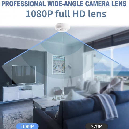 1080P HD Mini IP Kamera Duman Dedektörü - Hareket Algılama, Video Kaydedici, Wifi, Akıllı Ev Güvenlik Kamera 1080P HD Mini IP Kamera Duman Dedektörü - Hareket Algılama, Video Kaydedici, Wifi, Akıllı Ev Güvenlik Kamera