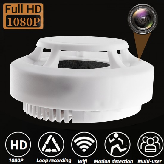 1080P HD Mini IP Kamera Duman Dedektörü - Hareket Algılama, Video Kaydedici, Wifi, Akıllı Ev Güvenlik Kamera 1080P HD Mini IP Kamera Duman Dedektörü - Hareket Algılama, Video Kaydedici, Wifi, Akıllı Ev Güvenlik Kamera
