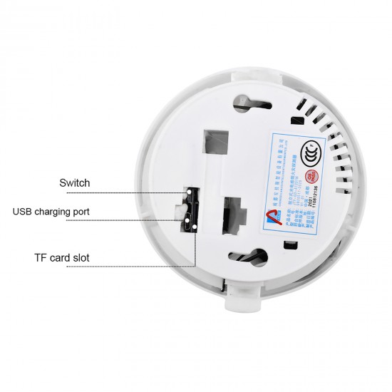 1080P HD Mini IP Kamera Duman Dedektörü - Hareket Algılama, Video Kaydedici, Wifi, Akıllı Ev Güvenlik Kamera 1080P HD Mini IP Kamera Duman Dedektörü - Hareket Algılama, Video Kaydedici, Wifi, Akıllı Ev Güvenlik Kamera