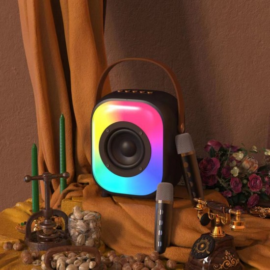 NewRixing NR168W Taşınabilir Renkli Bluetooth Hoparlör - Ev Çift Mikrofon Karaoke Hoparlörü NewRixing NR168W Taşınabilir Renkli Bluetooth Hoparlör - Ev Çift Mikrofon Karaoke Hoparlörü