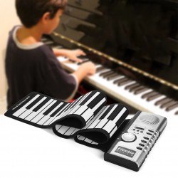 Yumuşak Tuşlu Esnek Roll Up Synthesizer Klavye Piyano  - 61 Tuşlu