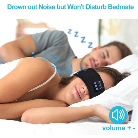 Bluetooth Kulaklık Özellikli Kafa Bandı - Uyku için Kafa Badrı Bluetooth Kulaklık, Göz Maskesi, Spor Görünüm Bandaj