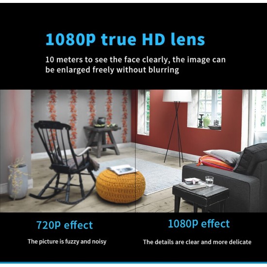 X1 HD 1080P WiFi Mikro Spy Gizli Kamera - Video Gizli Ses Kaydedici, DVR Uzaktan Kumanda, Hareket Algılama