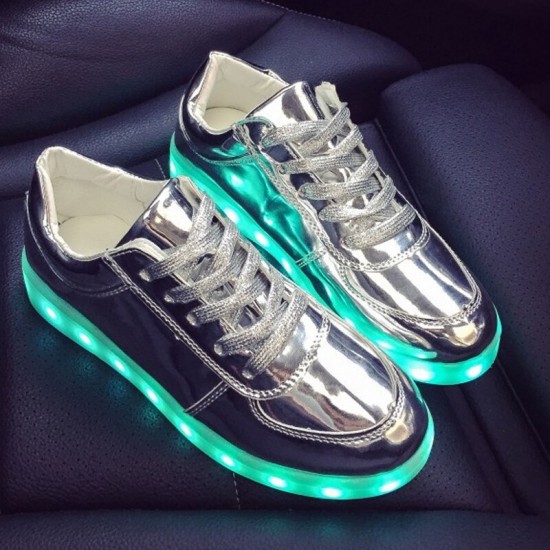 7 Renkli ColorMix LED Işıklı Fashion Unisex Spor Ayakkabı - USB Şarjedilebilir, Bay ve Bayan için