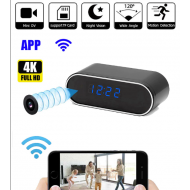Kablosuz Gizli Kamera Masa Saati - Mini Kamera Kaydedici, Gece Görüş, Hareket Algılama, Wifi