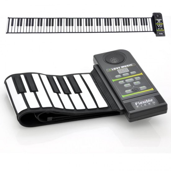 Flexible Roll Katlanabilir Esnek Synthesizer Klavye Piyano - Yumuşak 88 Tuş, Hoparlör