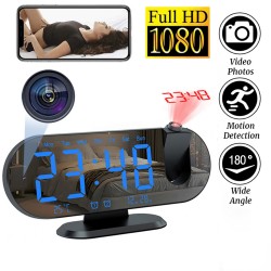 1080P Dijital Projeksiyon Saati Wifi Gizli Spy Kamera - Spy Masa Saati, Gece Görüş, Hareket Algılama, Güvenlik Kamerası 1080P Dijital Projeksiyon Saati Wifi Gizli Spy Kamera - Spy Masa Saati, Gece Görüş, Hareket Algılama, Güvenlik Kamerası