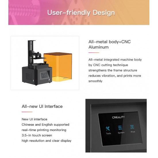 CREALITY 3D Yazıcı LD-002R UV - LCD Fotokürleme, SLA LD-002R 3D Printer