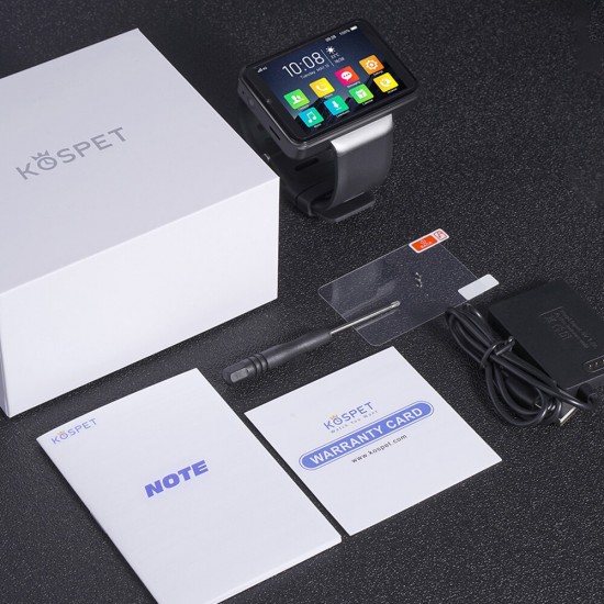 KOSPET NOTE 4G SmartWatch Akıllı Saat Telefon - Android 7.1, 3GB RAM+32GB RAM, 2000mAh Batarya