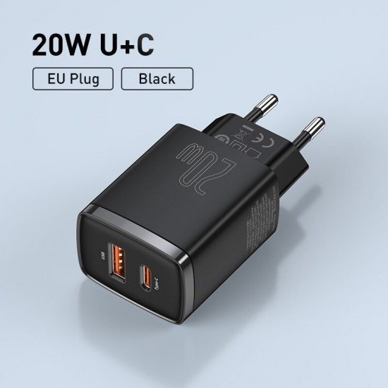 Yüksek Hızlı 20W USB Şarj Cihazı - Type C  Destekli, 2xUSB, iPhone 12 Pro Max 11 Mini 8 Plus için