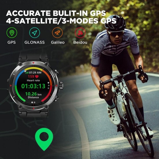 Zeblaze Stratos 2 GPS AMOLED Ekran Akıllı Saat - GPS, 24 Saat Sağlık Yönetimi, Su Geçirmez